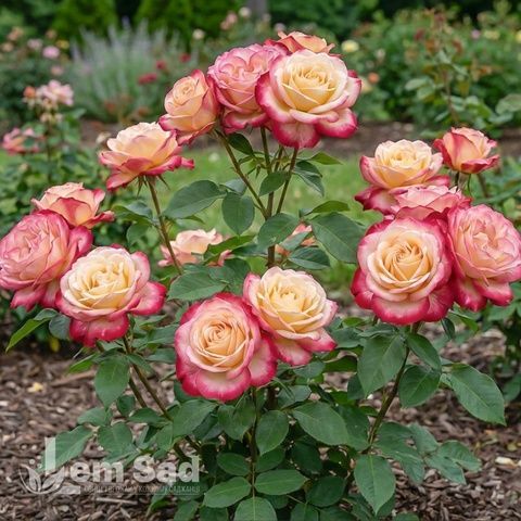 Роза чайно-гибридная Карусель (Rosa Carousel) 50243 фото